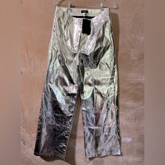 SOLADO Pants - Silver‎ Metallic Pants